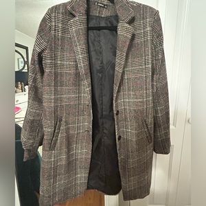 Plaid Trench Coat